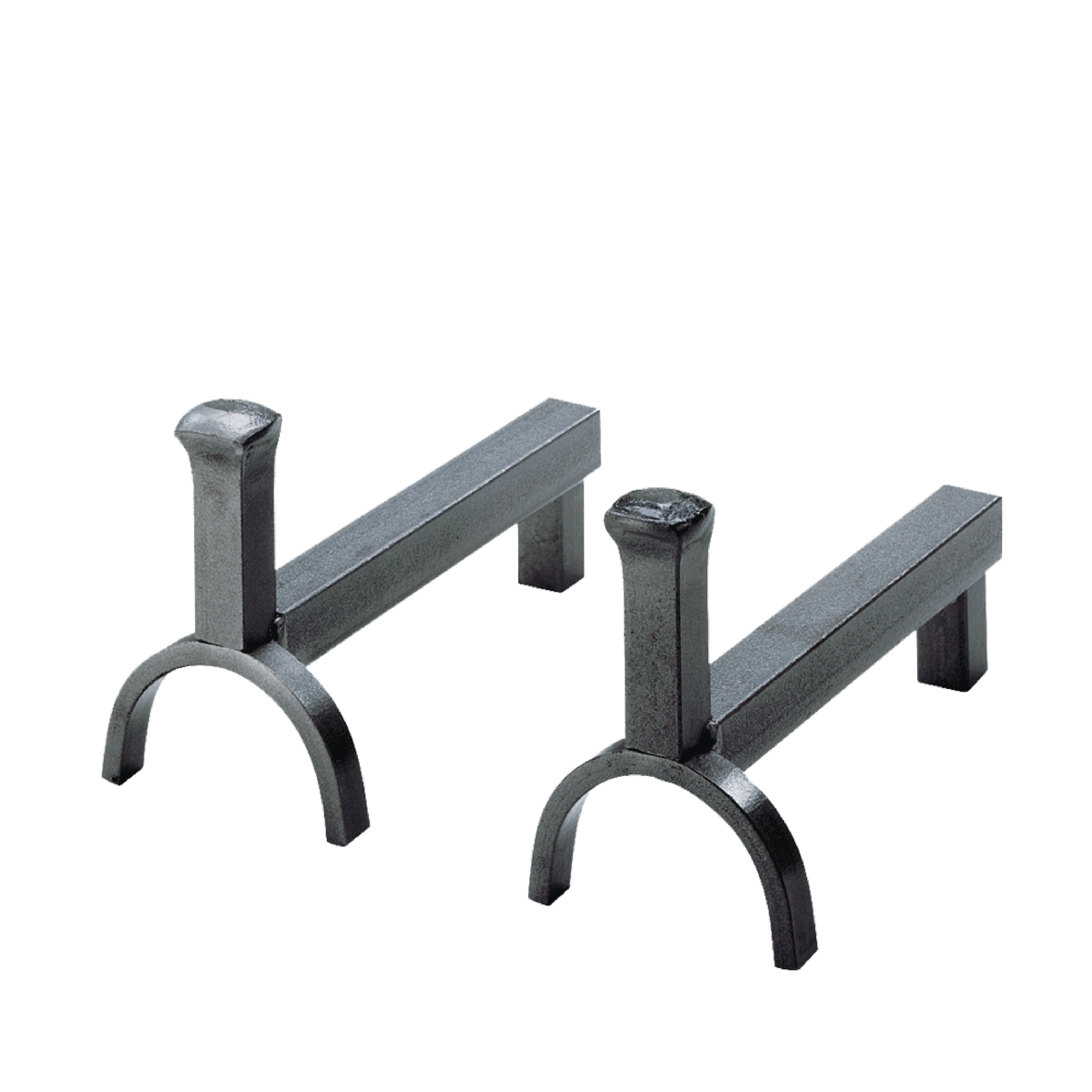 dixneuf-lexic-chenets-de-chemin-e-acier-t-tes-forg-es-29-cm image 1
