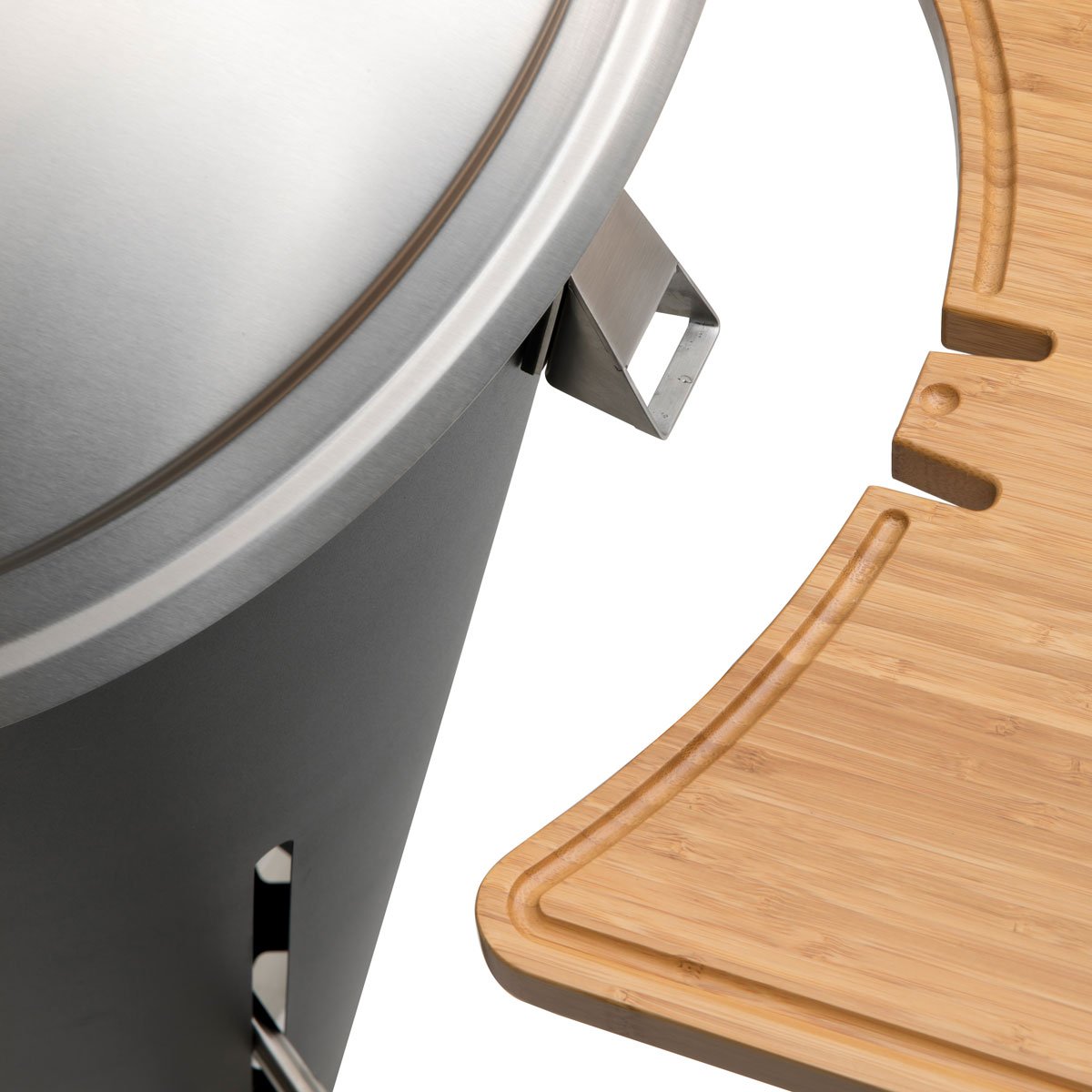 h-fats-cone-tablette-de-rangement-bambou-avec-rainure-jus image 3