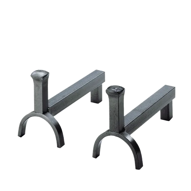 dixneuf-lexic-chenets-de-chemin-e-acier-t-tes-forg-es-29-cm image 1