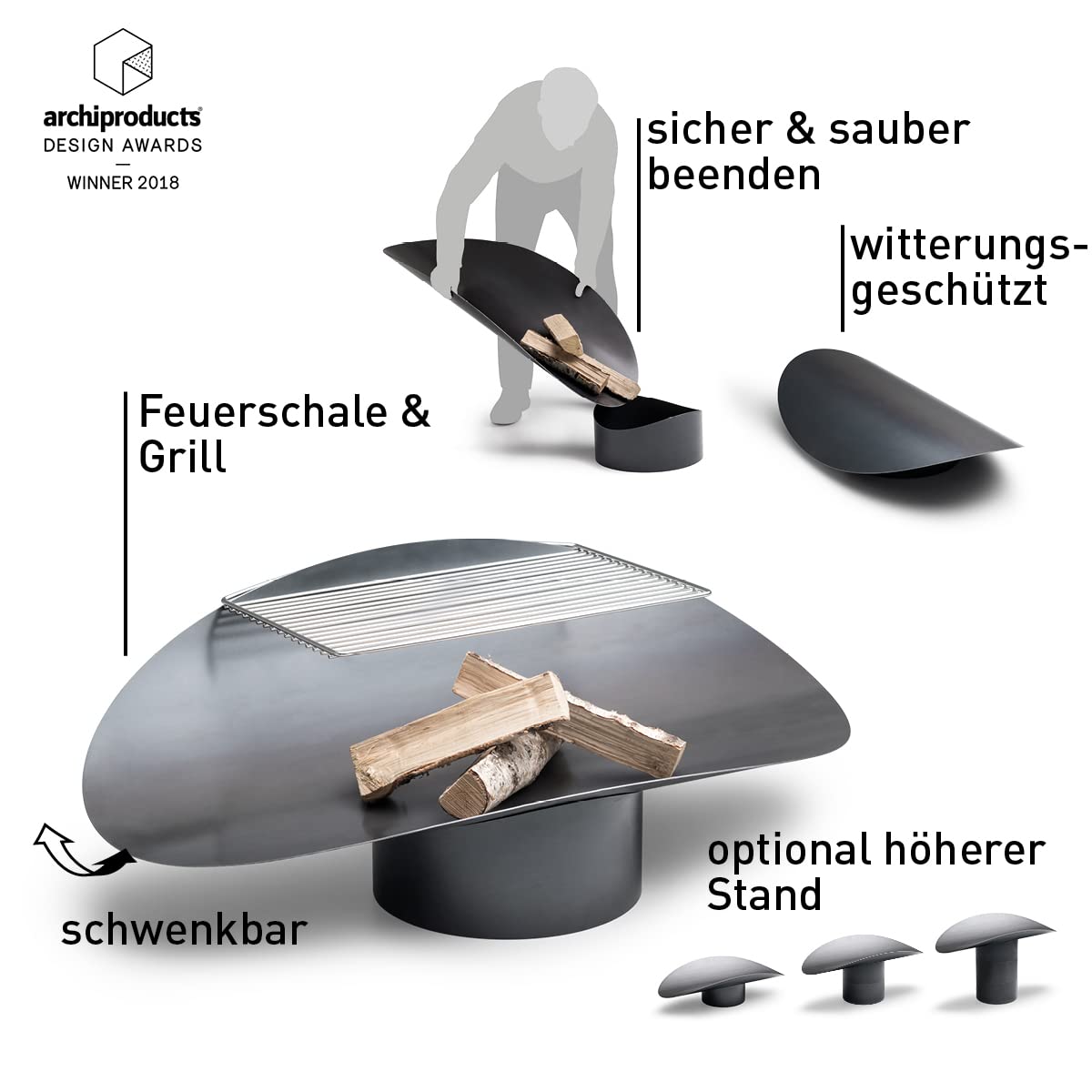 h-fats-ellipse-brasero-gril-acier-corten-aspect-rouill image 3