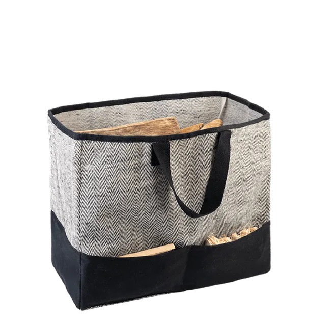dixneuf-tweedy-sac-b-ches-chevron-12-b-ches-40-cm-avec-poches image 1