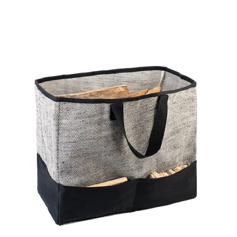 dixneuf-tweedy-sac-b-ches-chevron-12-b-ches-40-cm-avec-poches image 1