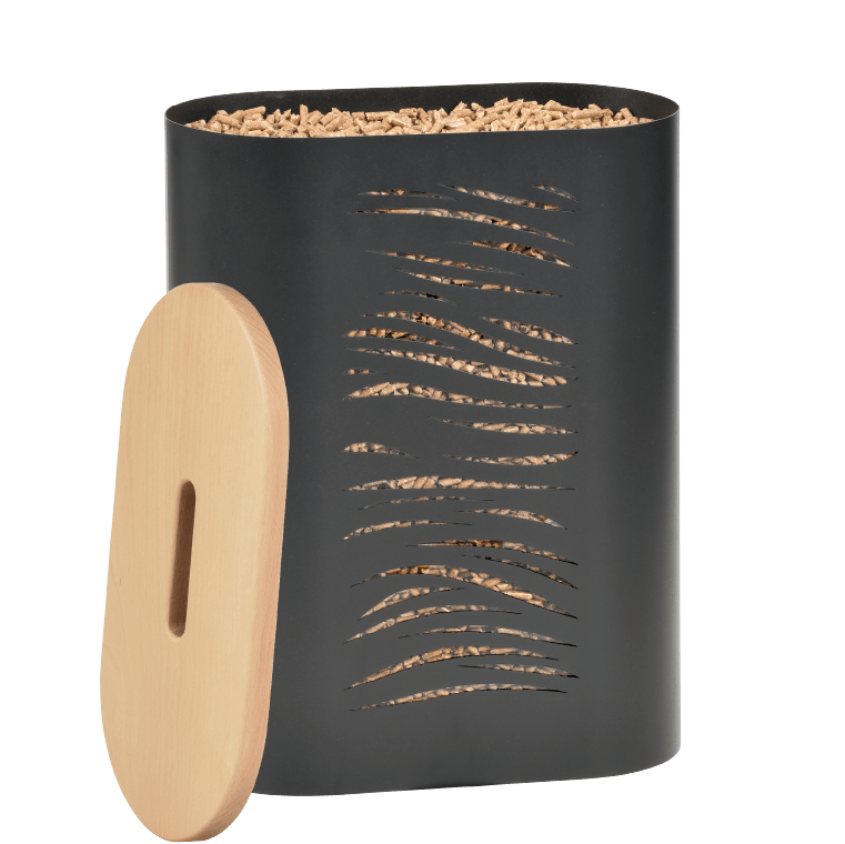 dixneuf-boreal-r-serve-granul-s-15-kg-roulettes-couvercle-h-tre-acier-noir image 1