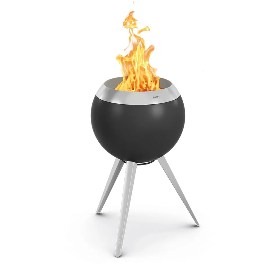 h-fats-moon-45-brasero-sans-fum-e-sur-pied-haut-inox-maill-bois-et-pellets image 1