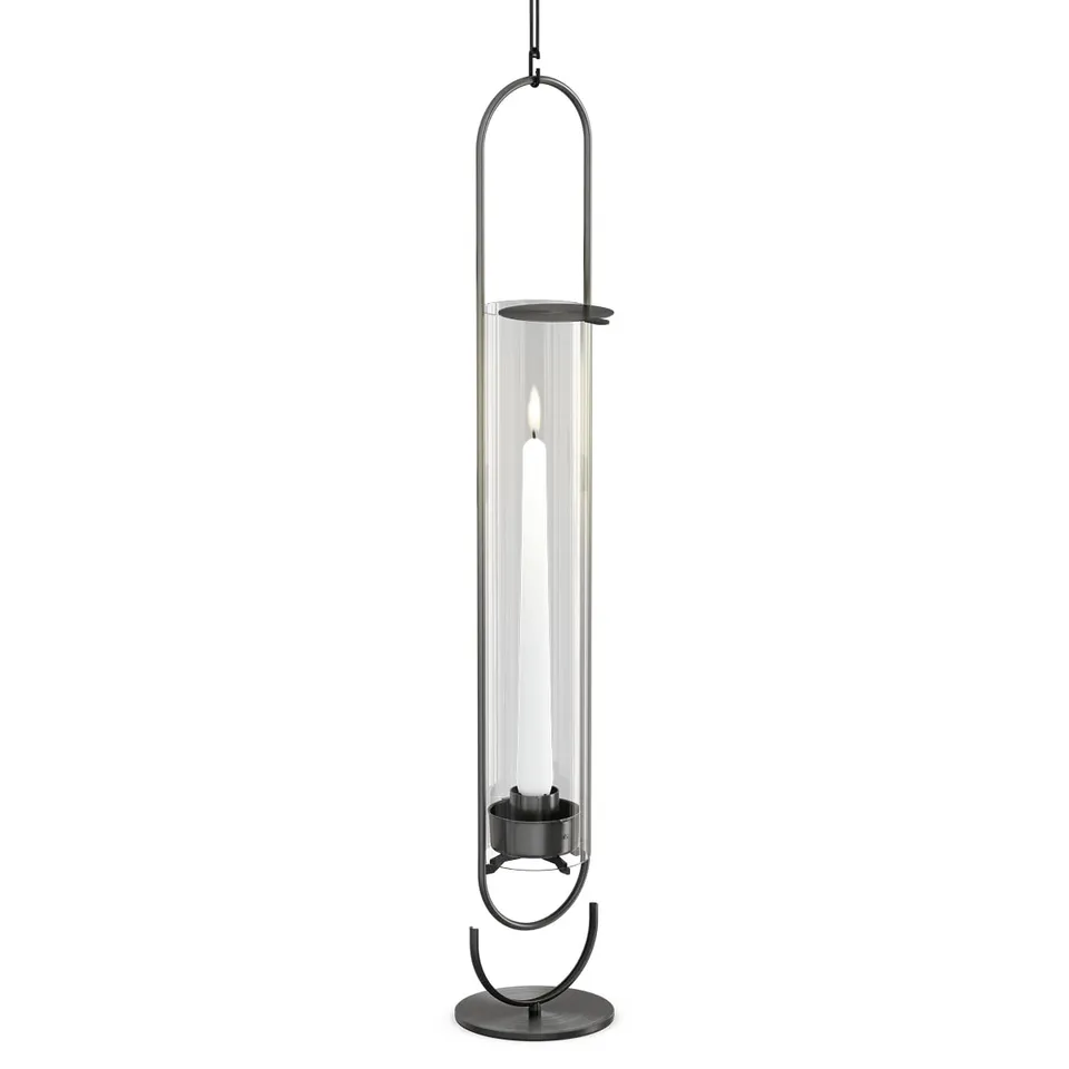 hf6fats-oval-candle-55-noir-bougeoir-e0-poser-ou-suspendre image 1