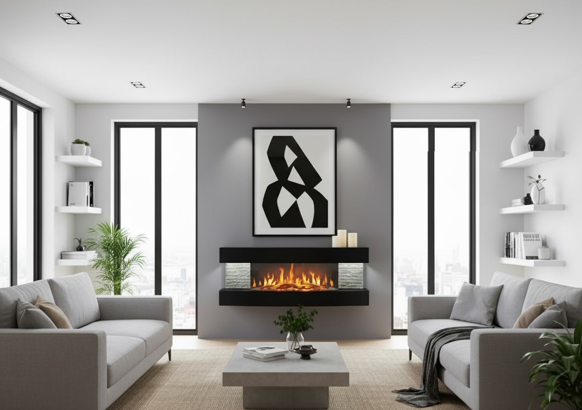 chemin-arte-lounge-noire-chemin-e-lectrique-murale-120-cm image 2
