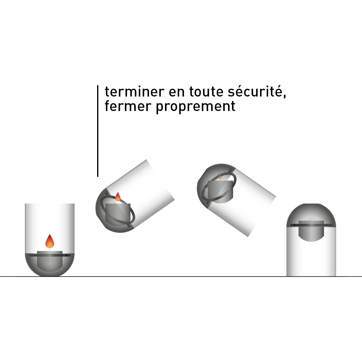 h-fats-gravity-candle-argent-lanterne-bougeoir-basculante-pour-bougie-chauffe-pl image 3