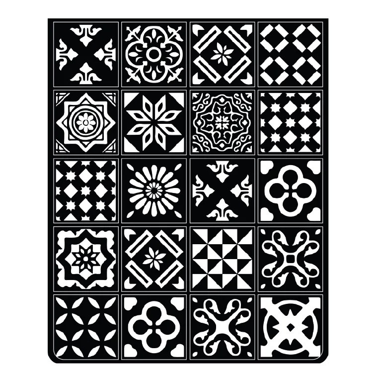dixneuf-carro-plaque-de-sol-acier-81-5-x-81-5-cm-motifs-blancs image 1