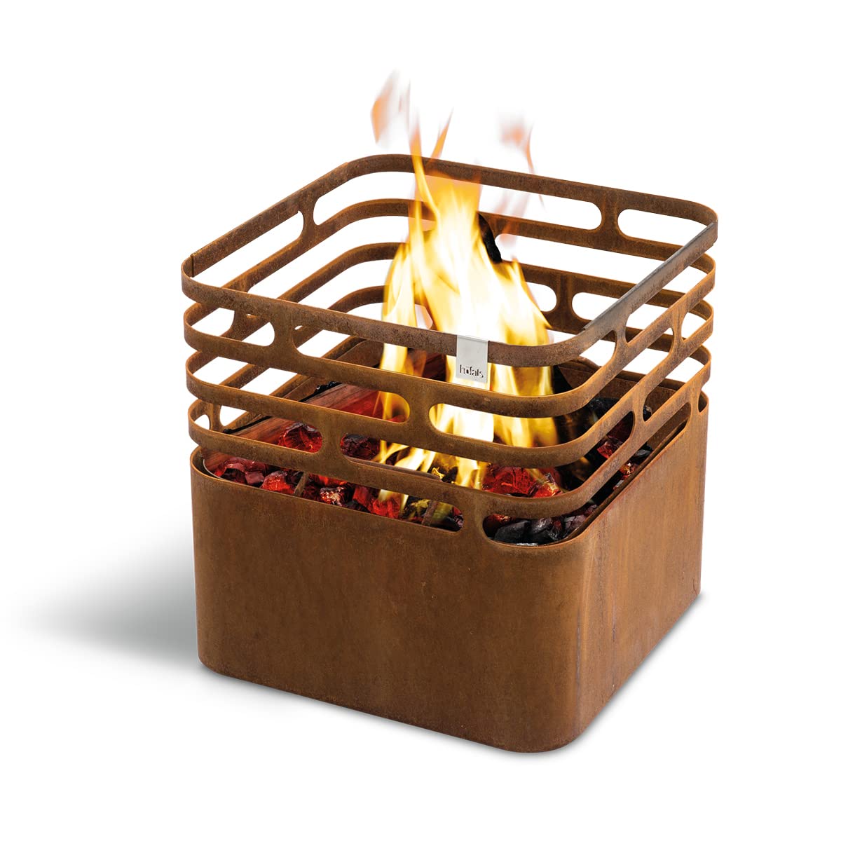 h-fats-cube-brasero-foyer-gril-en-acier-corten image 1