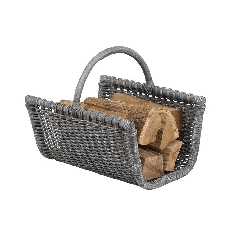 dixneuf-java-corbeille-e0-bois-rotin-gris-patin0e9-10-b0fbches-50-cm image 1