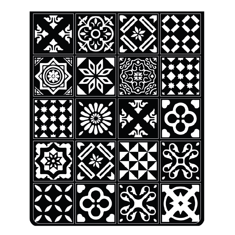 dixneuf-carro-plaque-de-sol-acier-81-5-x-81-5-cm-motifs-blancs image 1