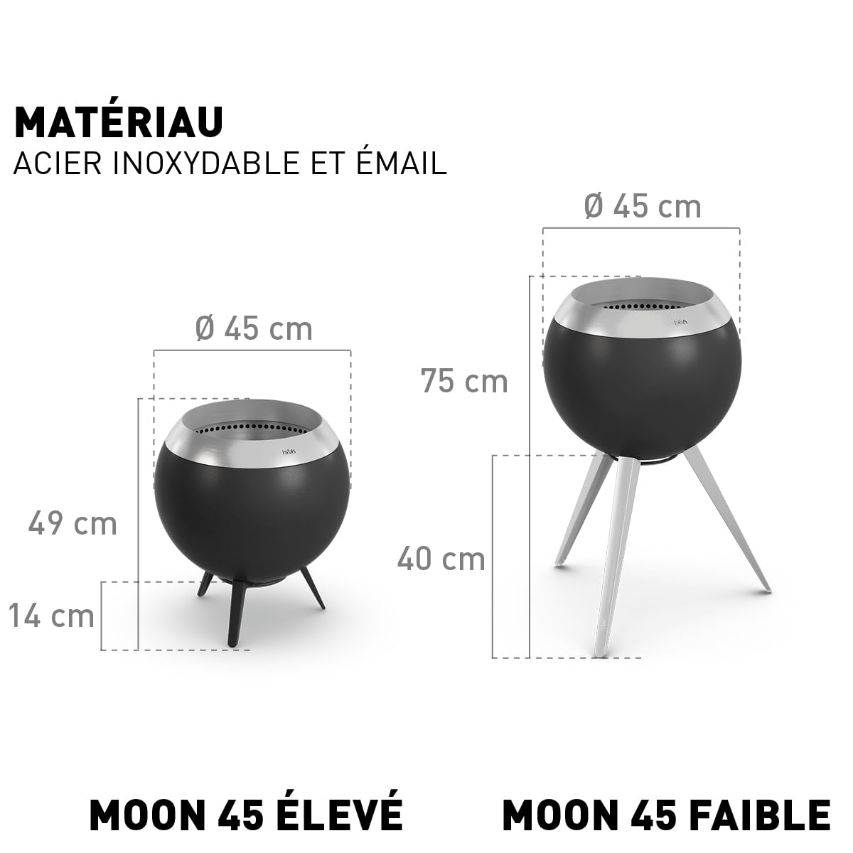 h-fats-moon-45-brasero-sans-fum-e-sur-pied-haut-inox-maill-bois-et-pellets image 3