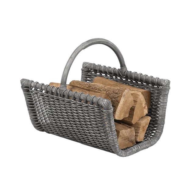 dixneuf-java-corbeille-e0-bois-rotin-gris-patin0e9-10-b0fbches-50-cm image 1