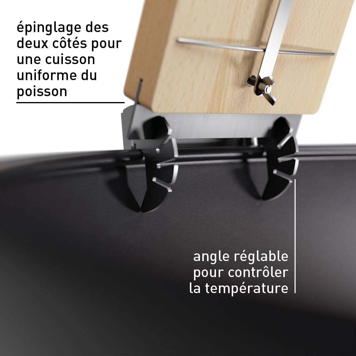 h-fats-planche-saumon-flamm-55-cm-avec-support-inox-r-glable-planche-fumer-en-h- image 3