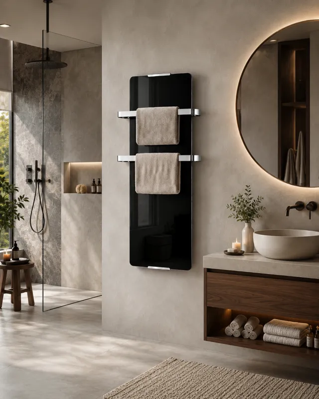 chemin-arte-volcano-radiateur-se8che-serviettes-noir-1200w-120-cm image 1
