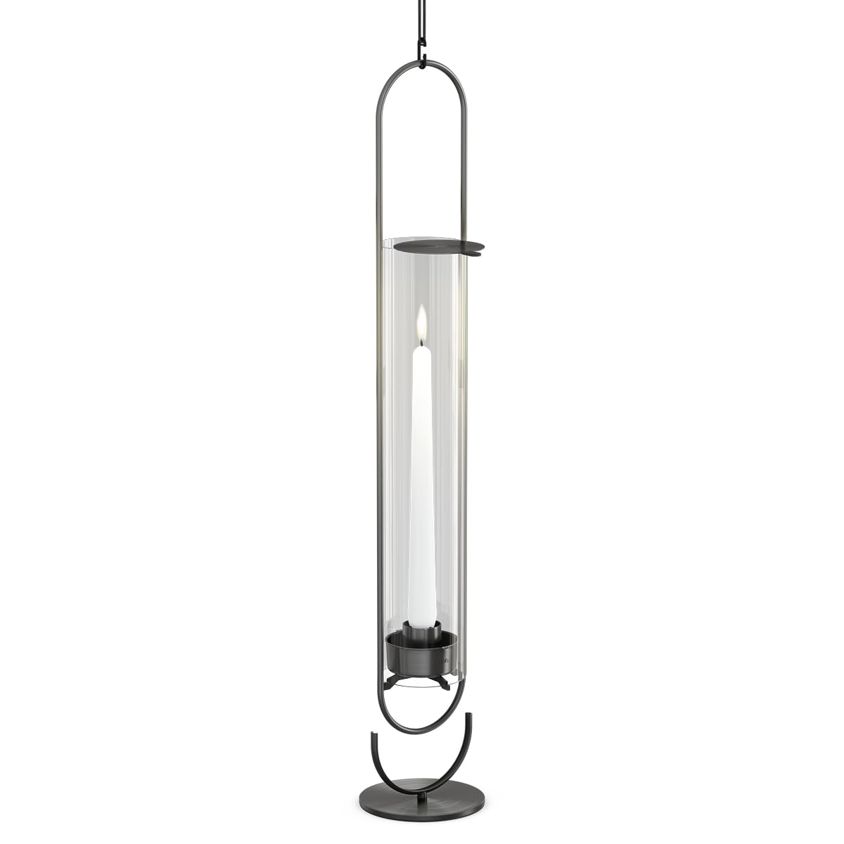 hf6fats-oval-candle-55-noir-bougeoir-e0-poser-ou-suspendre image 1