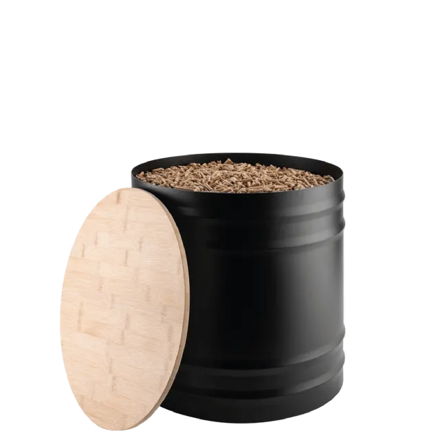 dixneuf-arizona-r-serve-granul-s-acier-15-kg-couvercle-bambou image 1