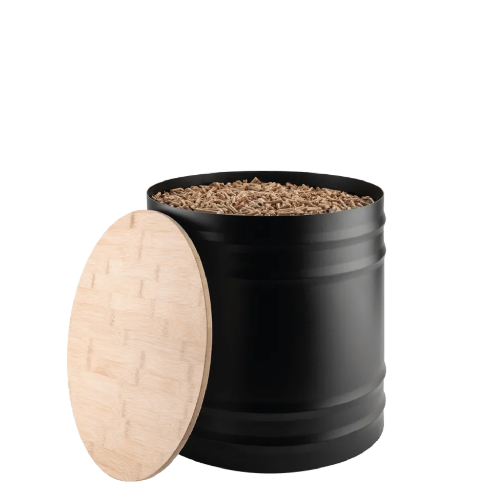 dixneuf-arizona-r-serve-granul-s-acier-15-kg-couvercle-bambou image 1
