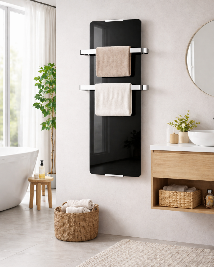 chemin-arte-volcano-radiateur-se8che-serviettes-noir-1200w-120-cm image 2