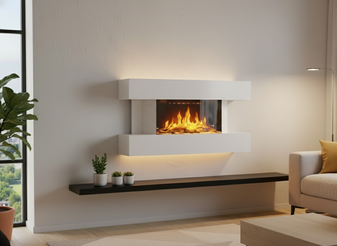 chemin-arte-lounge-m-dium-blanche-82-cm-chemin-e-lectrique-murale image 2