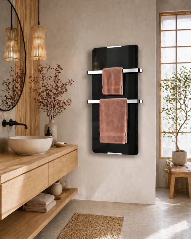 chemin-arte-radiateur-s-che-serviette-noir-600w-90-cm image 1
